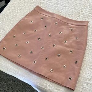 Topshop faux leather pink‎ skirt women’s size 8 nwot